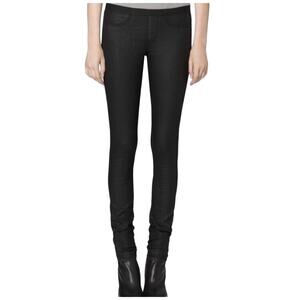 HELMUT LANG Elst Legging Pant sz 26 Long 26x34 Stretch Shiny Black B07HW204 $375
